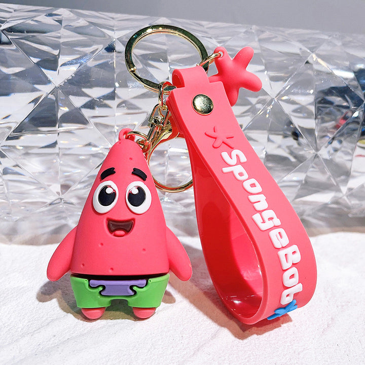 3D Spongebob & Patrick Lanyard Keychain - KC0049 - CuteCraftsWorld