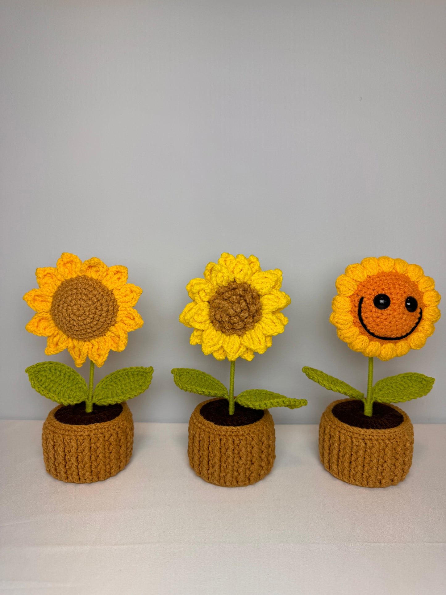 Sunflower Crochet Potted Flowers - PP0004