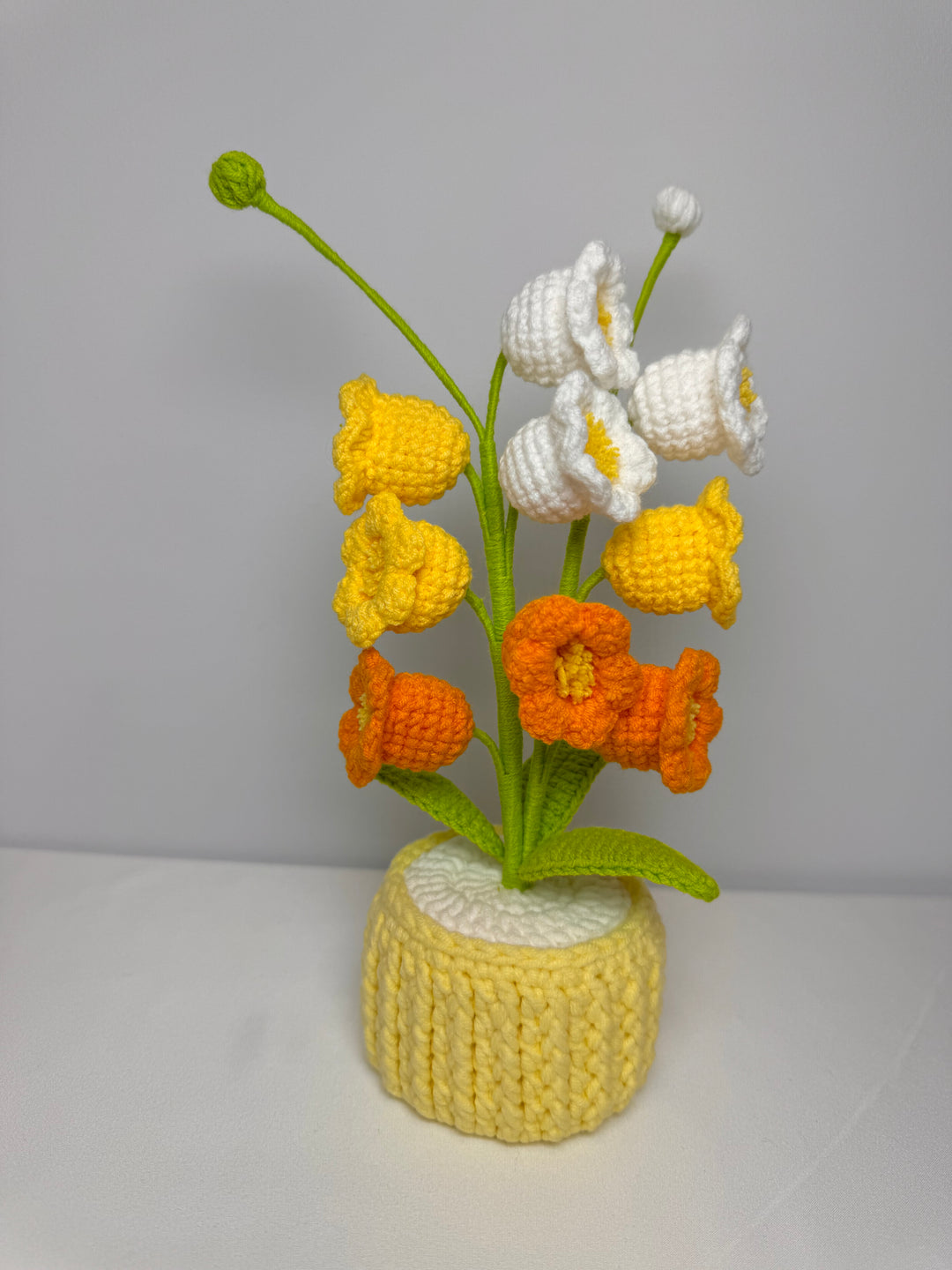 Lilly Of The Valley Crochet Potted Flowers - PP0005 - CuteCraftsWorld