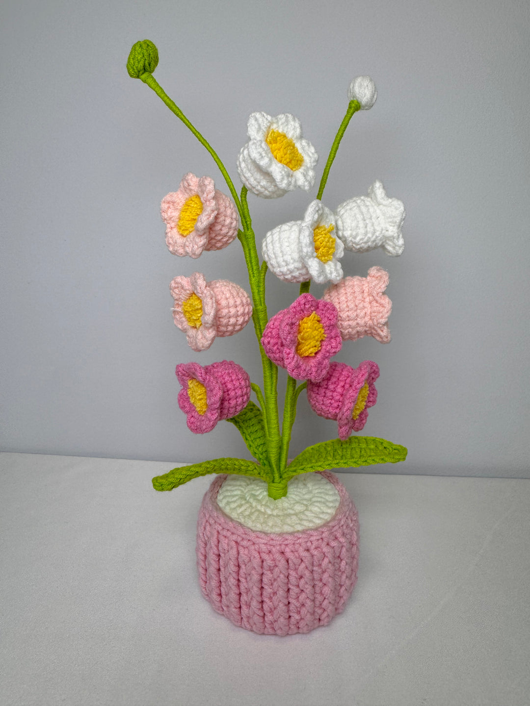 Lilly Of The Valley Crochet Potted Flowers - PP0005 - CuteCraftsWorld