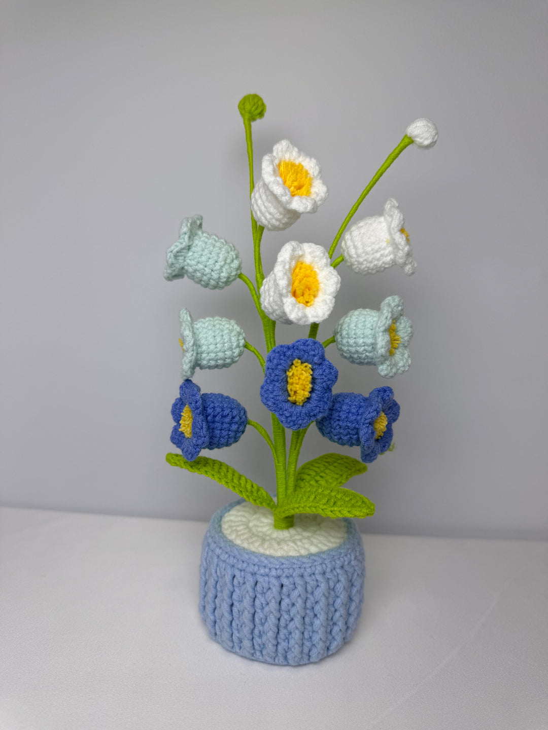 Lilly Of The Valley Crochet Potted Flowers - PP0005 - CuteCraftsWorld