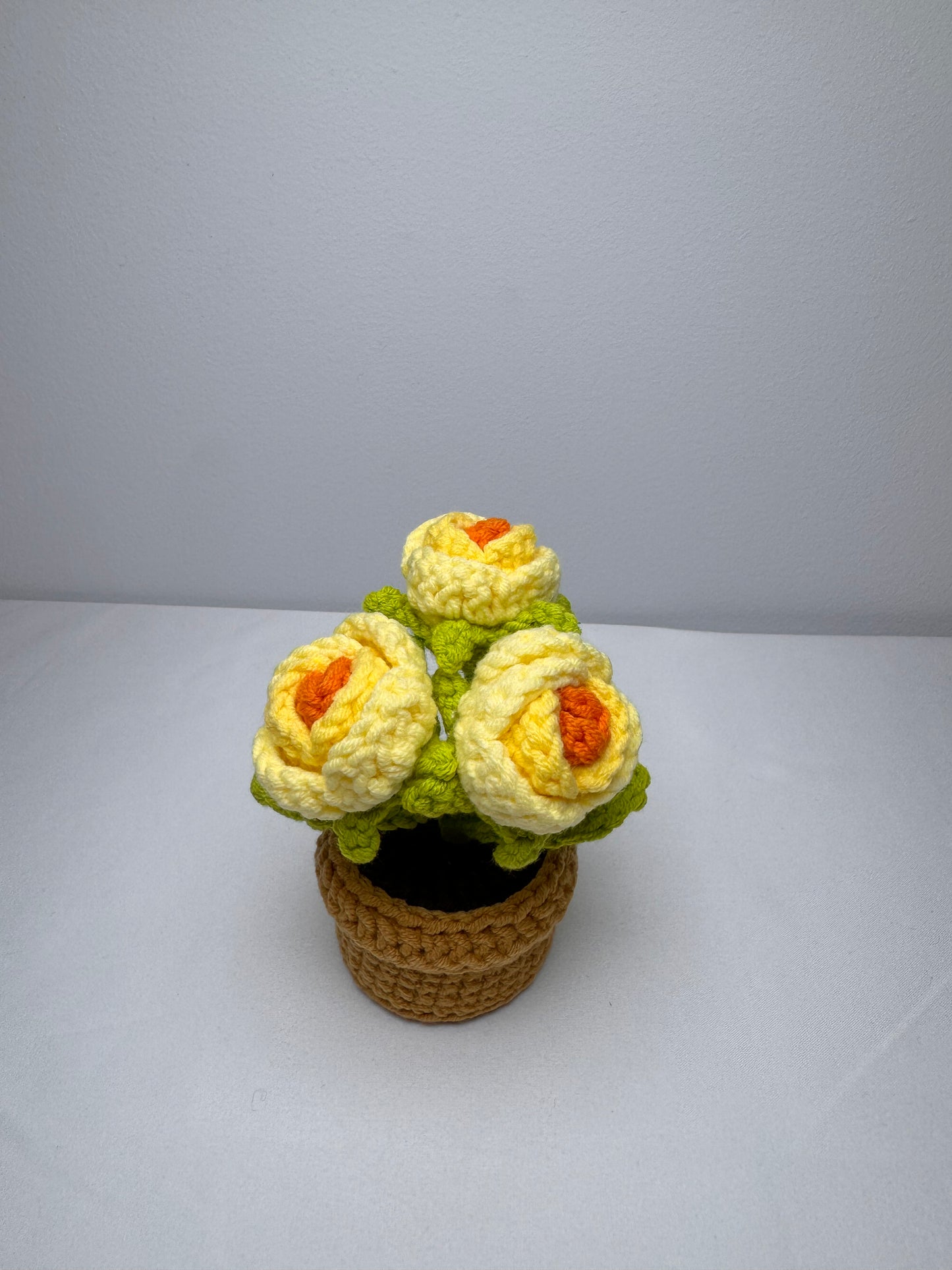 Rose Crochet Potted Flowers - PP0007