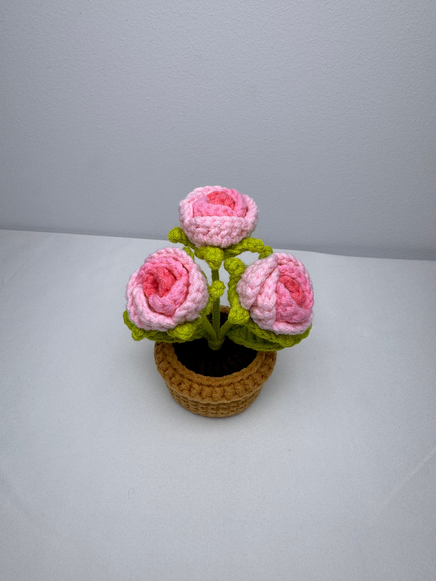 Rose Crochet Potted Flowers - PP0007