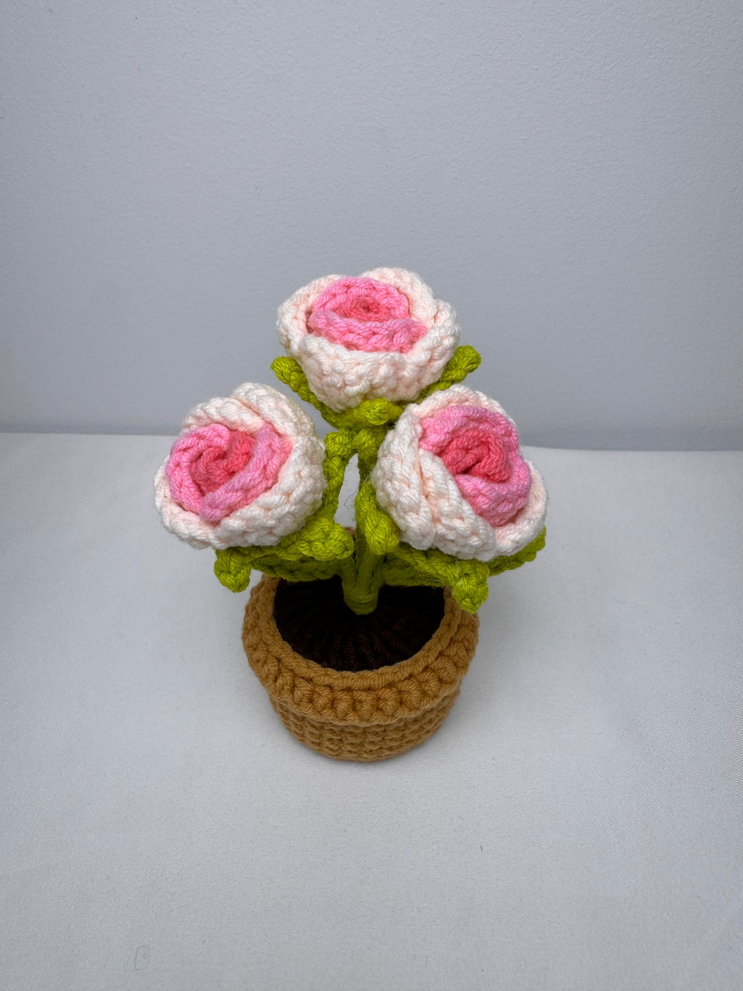 Rose Crochet Potted Flowers - PP0007