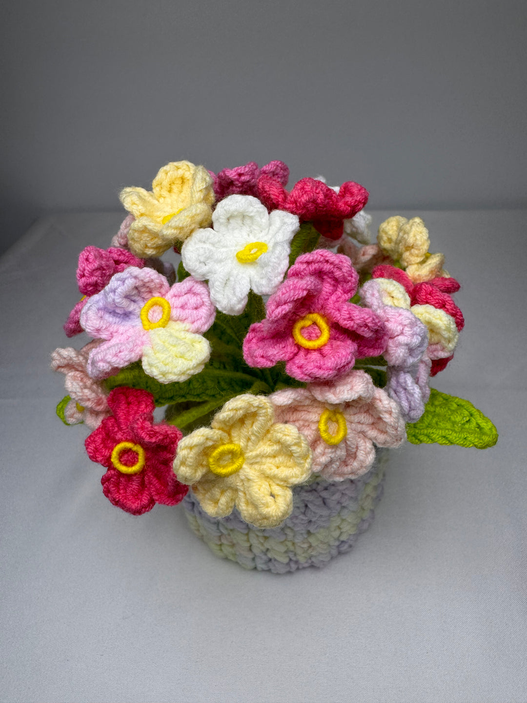 Baby's Breath Crochet Potted Flowers - PP0008 - CuteCraftsWorld