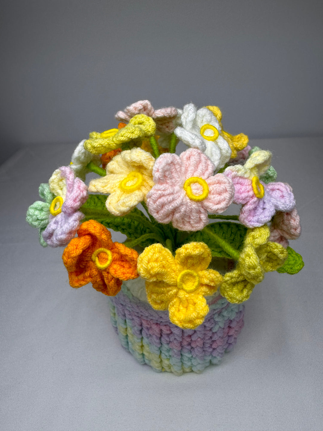 Baby's Breath Crochet Potted Flowers - PP0008 - CuteCraftsWorld