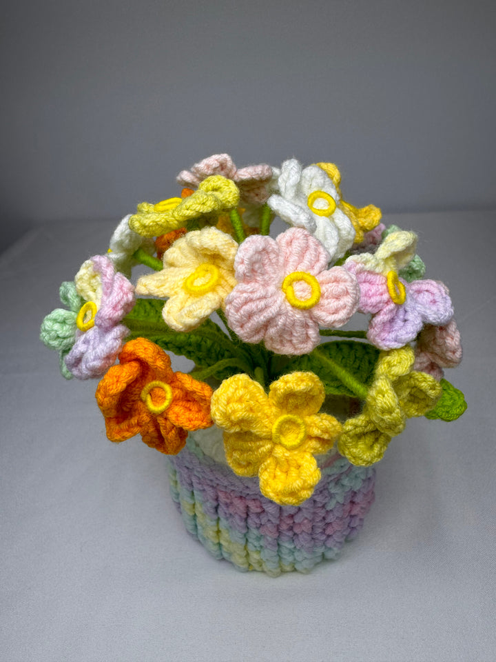 Baby's Breath Crochet Potted Flowers - PP0008 - CuteCraftsWorld