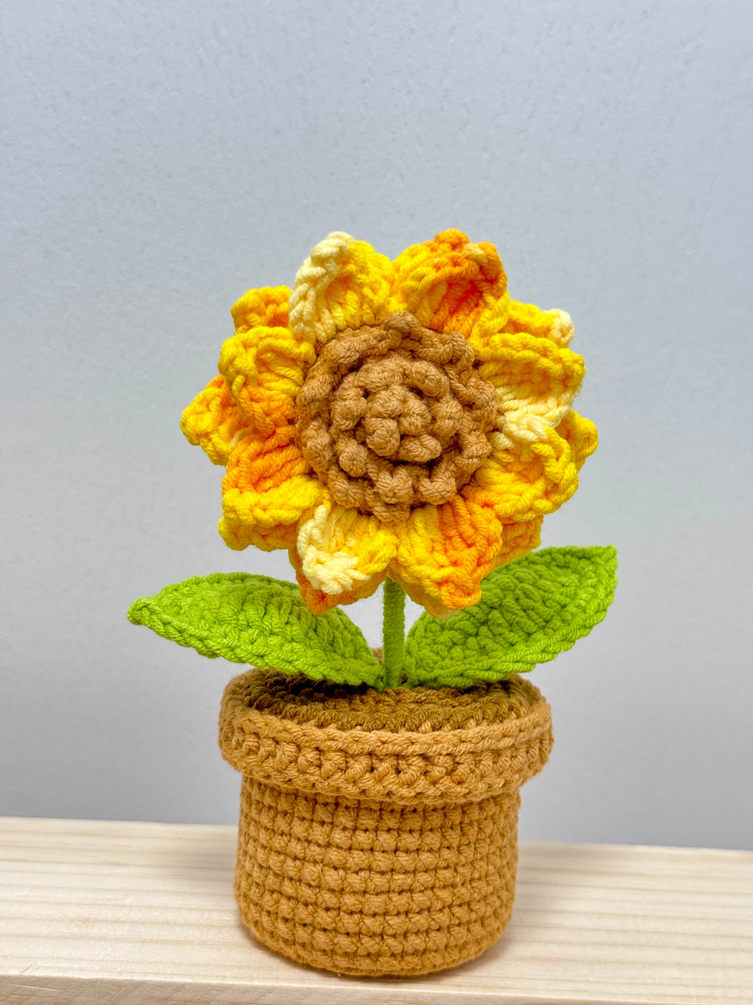 Handmade Sunflower Crochet Potted Plant - PP0022 - CuteCraftsWorld