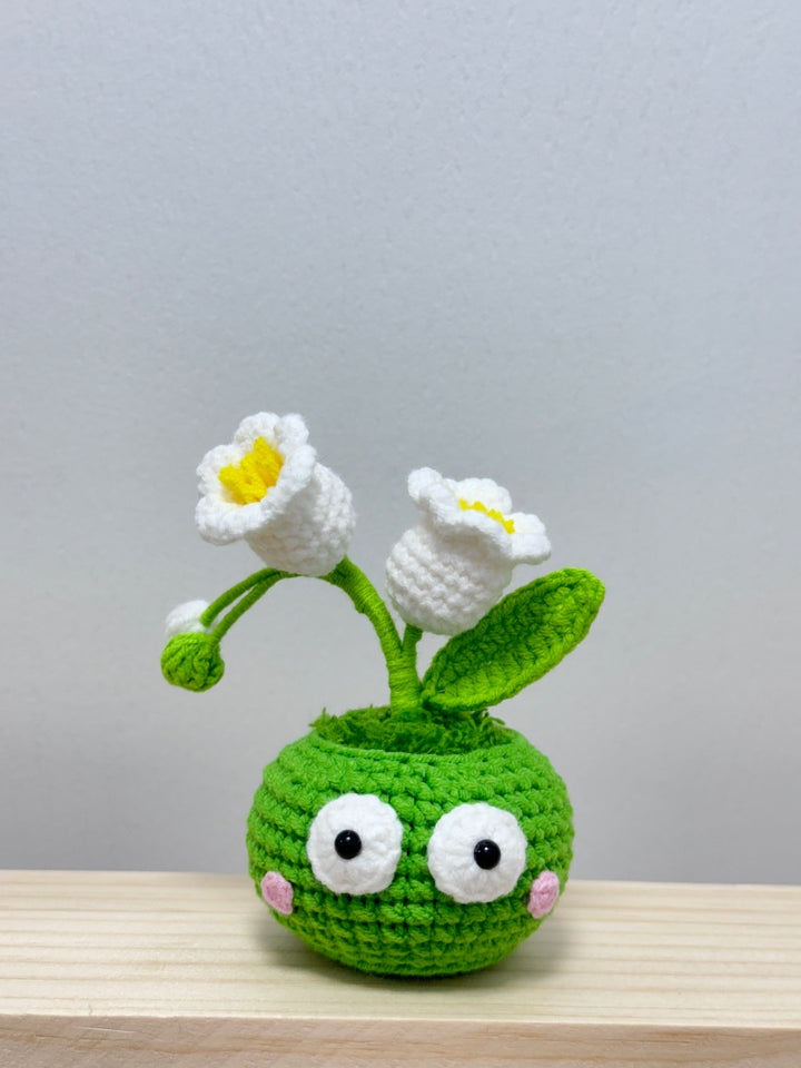 Handmade Sanrio Crochet Potted Flowers - PB0024 - CuteCraftsWorld