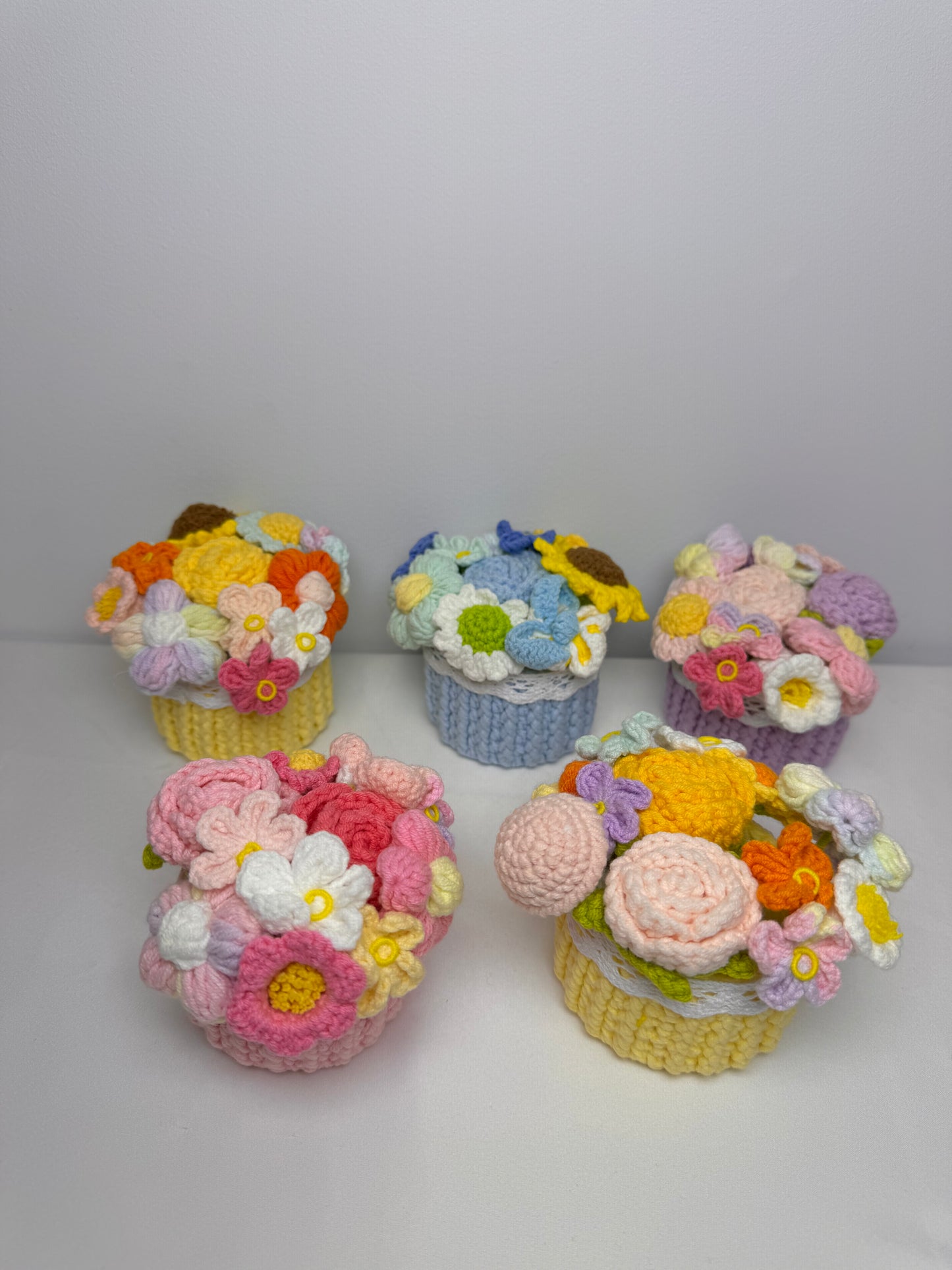 Crochet Colourful Potted Flowers - PP0009