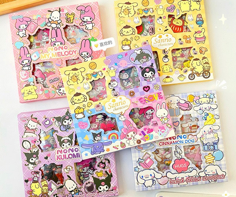 Sanrio Stickers 100 Piece Set - S0003 - CuteCraftsWorld