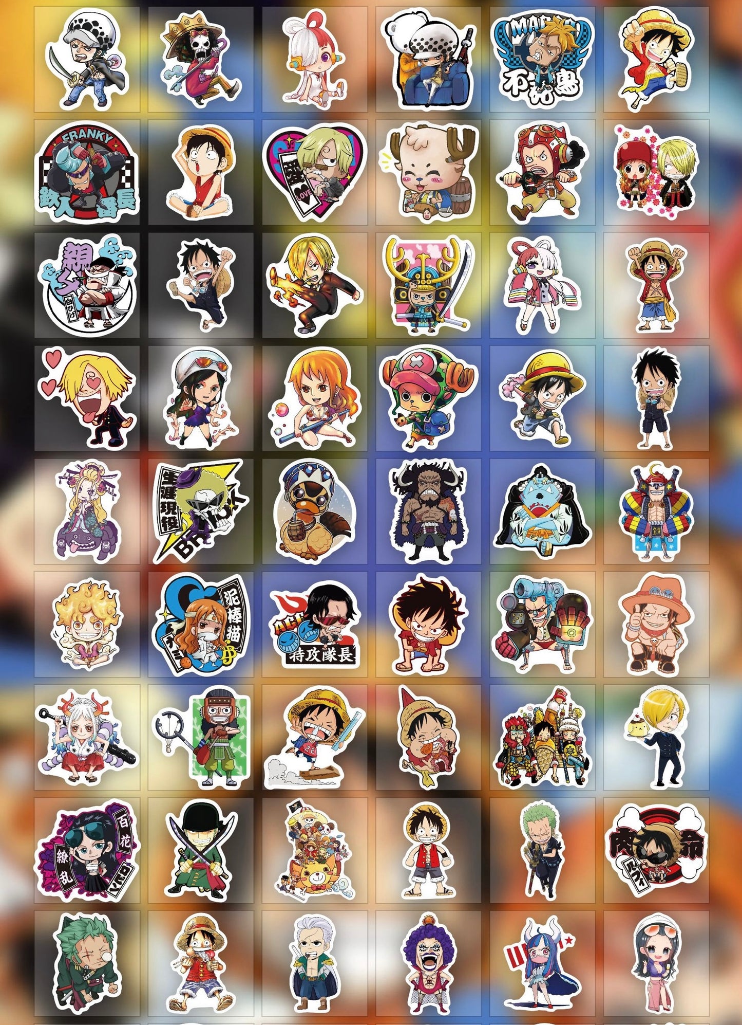 One Piece Waterproof Sticker Set - S0005