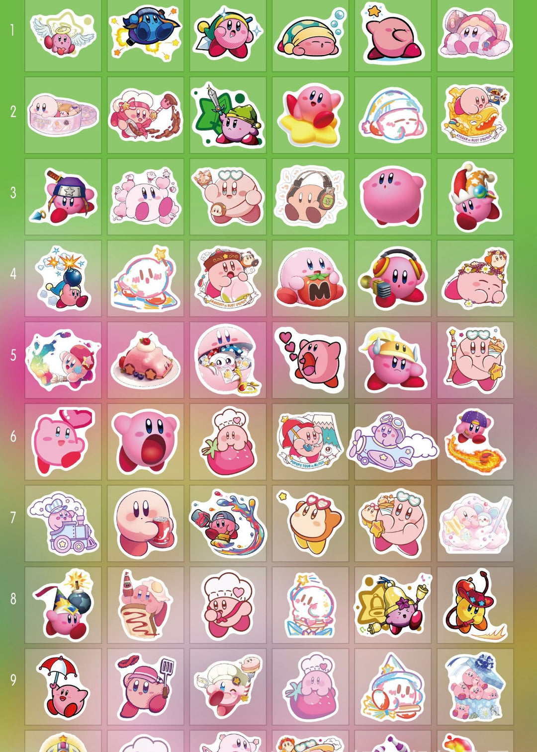 Japanese Pet Kirby Sticker Set - S0006 - CuteCraftsWorld