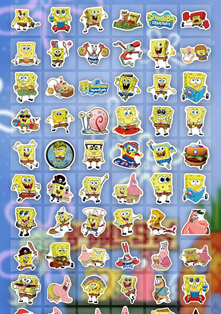 Spongebob Sticker Set - S0007 - CuteCraftsWorld