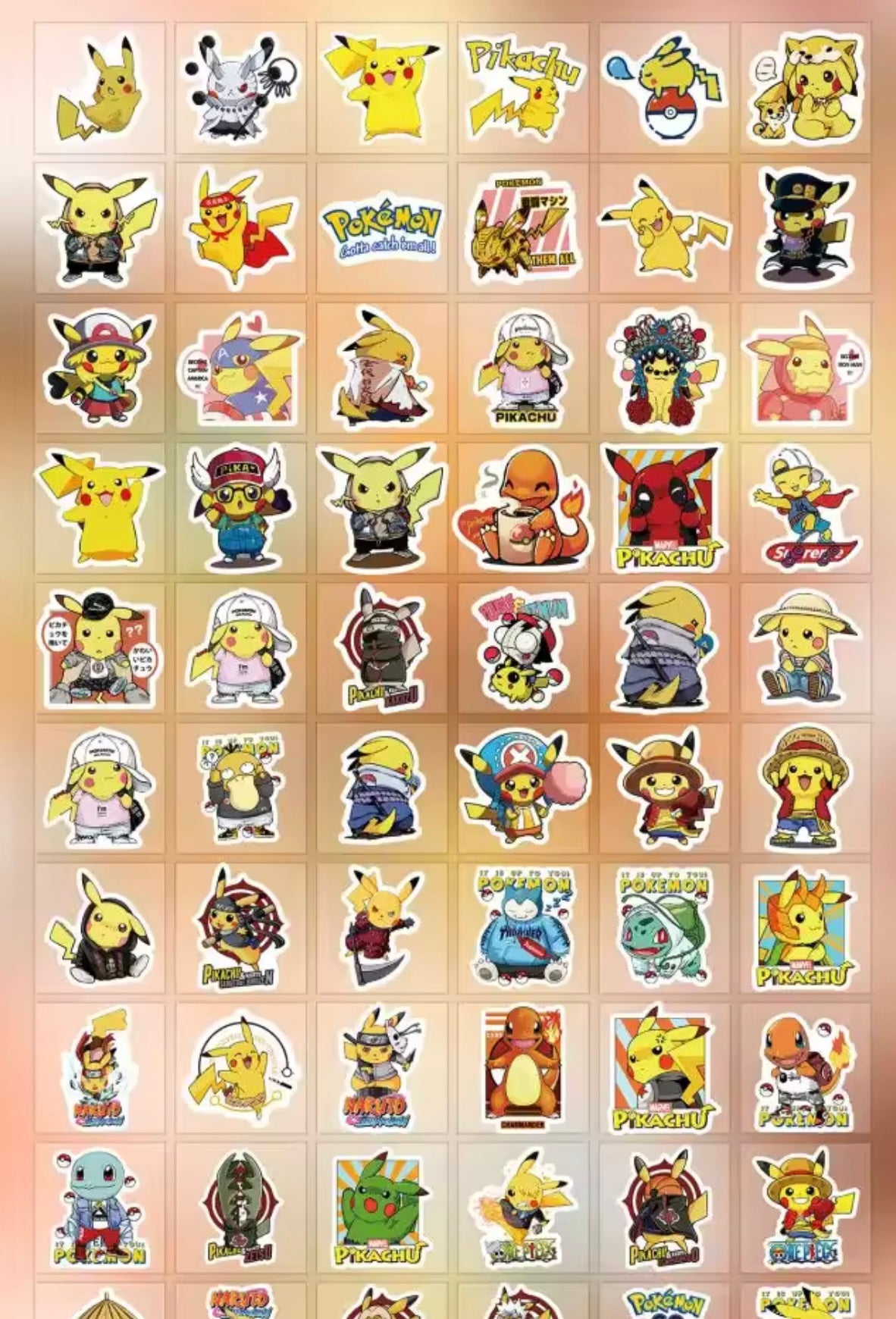 Pokemon 63 Piece Sticker Set - S0008