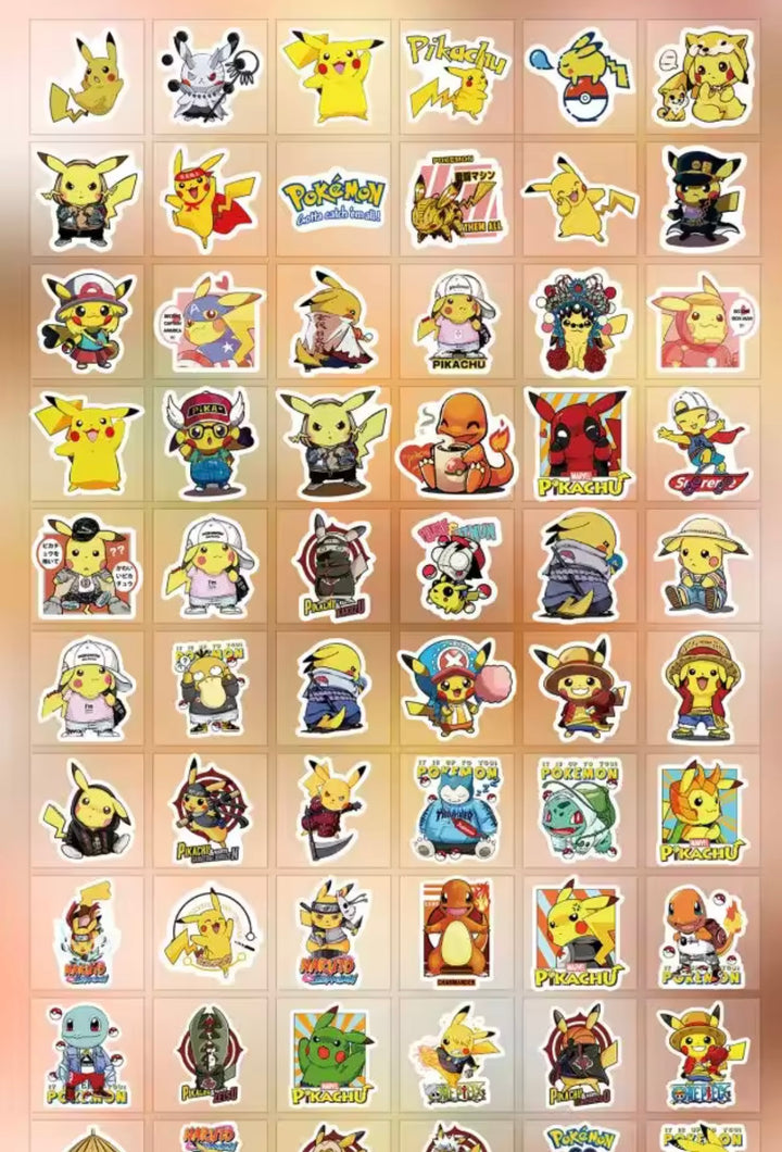 Pokemon 63 Piece Sticker Set - S0008 - CuteCraftsWorld