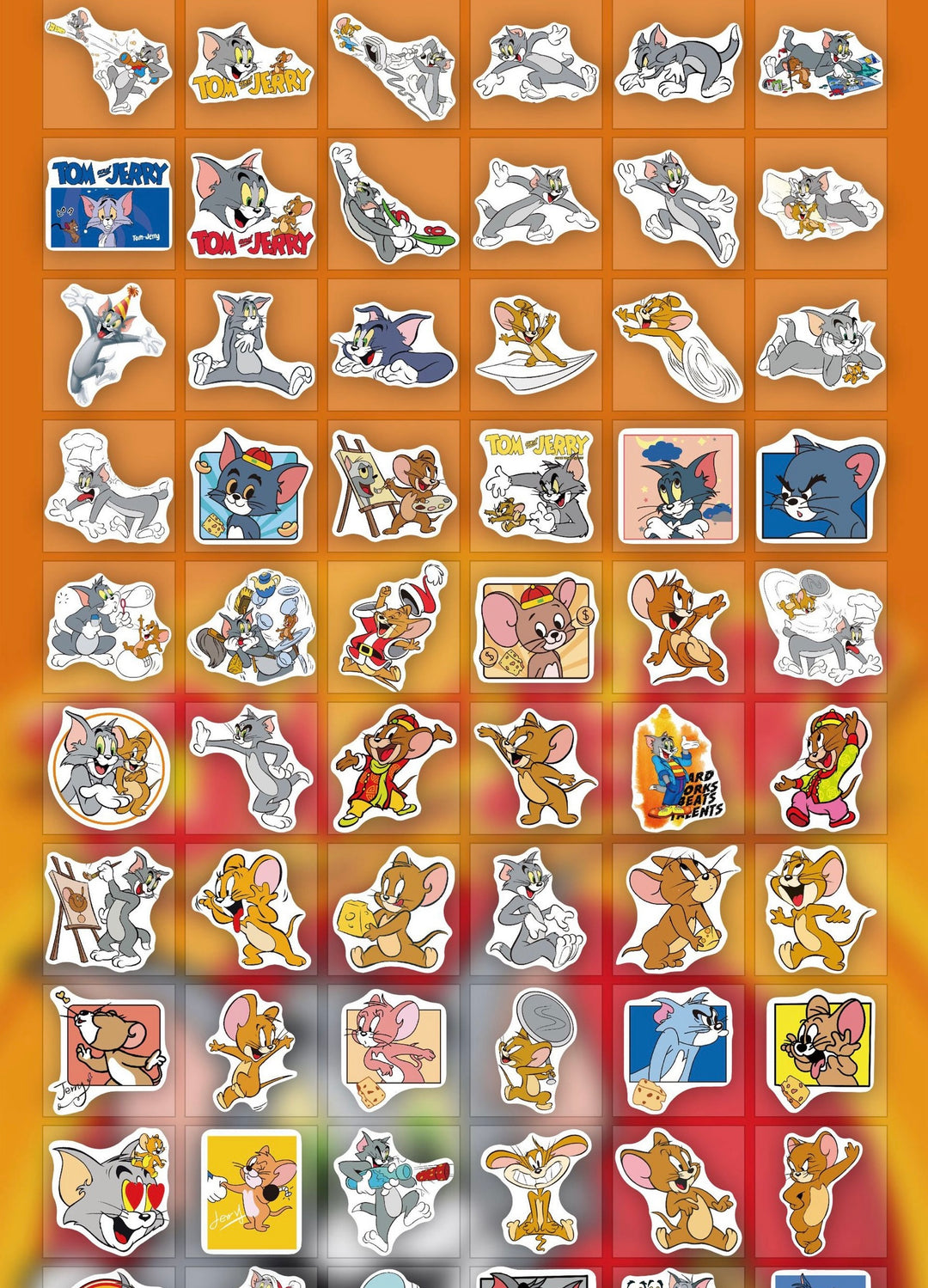 Tom And Jerry Waterproof Sticker Set - S0010 - CuteCraftsWorld