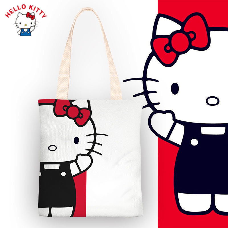 Sanrio Hello Kitty Canvas Tote Bag - TB0002 - CuteCraftsWorld