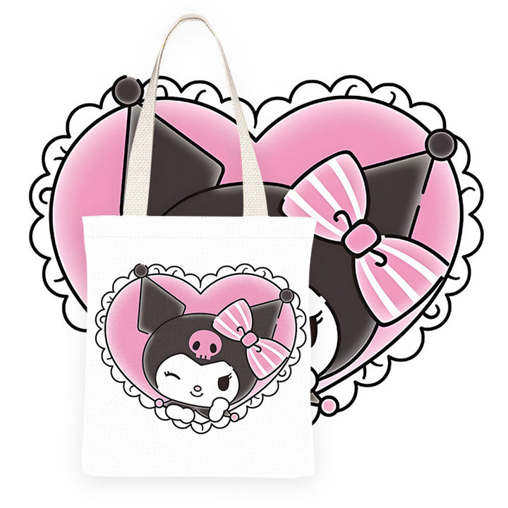 Sanrio Kuromi Canvas Tote Bag - TB0004 - CuteCraftsWorld