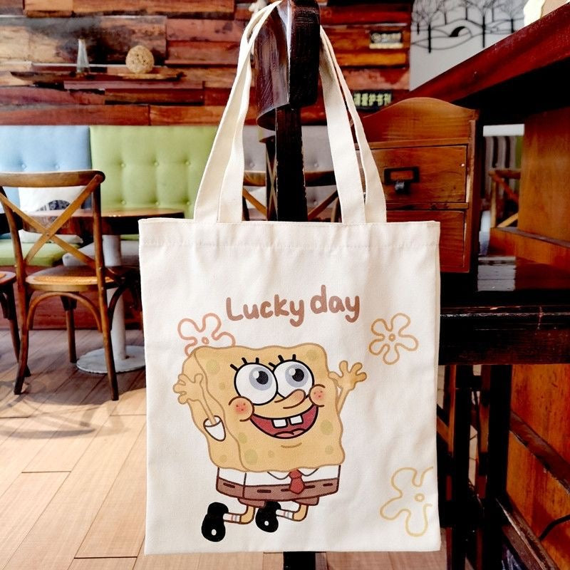 Spongebob Canvas Tote Bag - TB0005 - CuteCraftsWorld