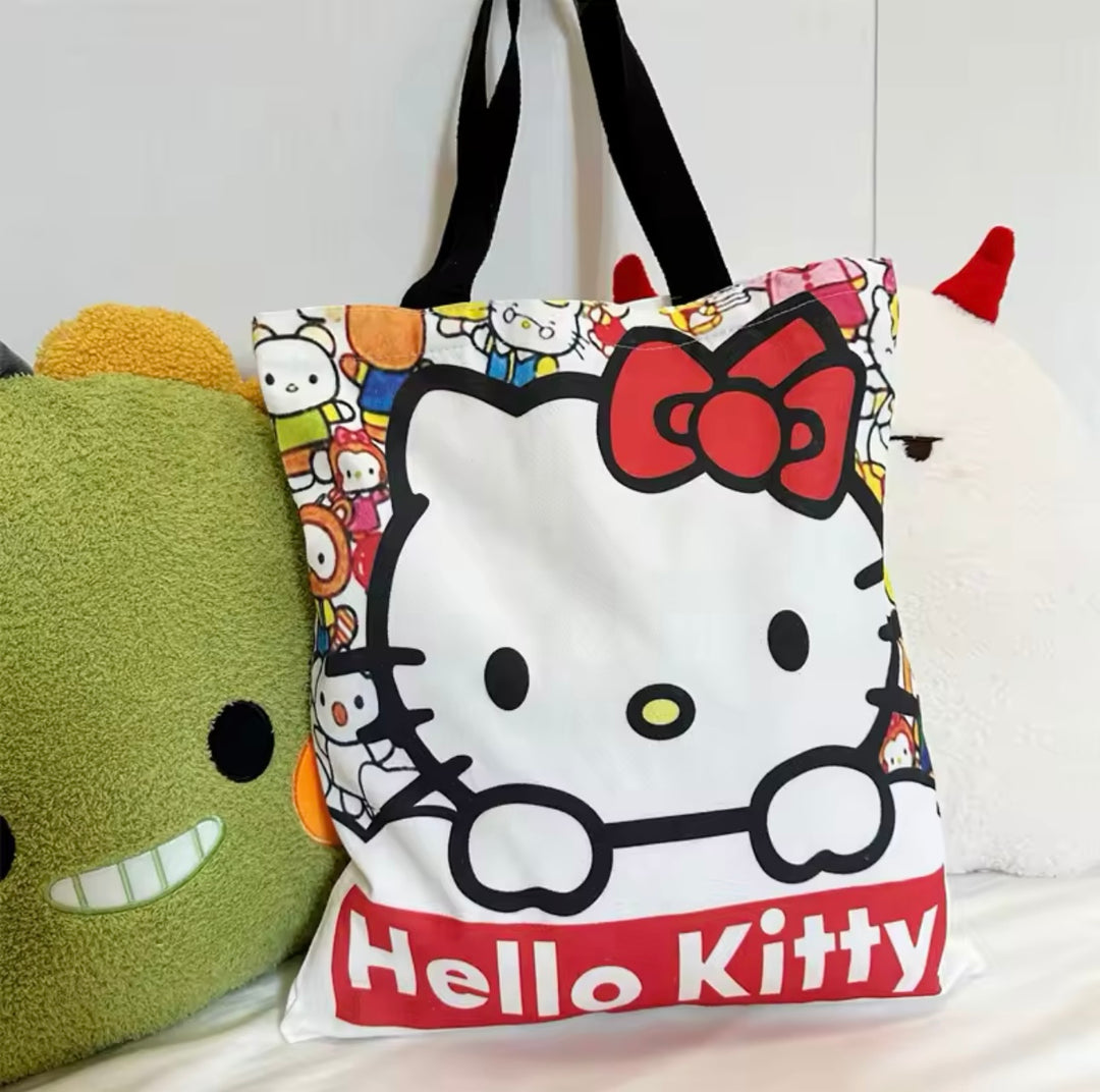 Hello Kitty Canvas Tote Bag - TB0009 - CuteCraftsWorld