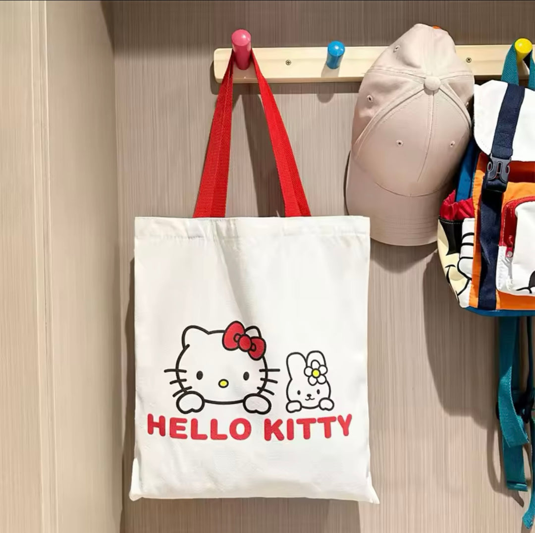 Hello Kitty Canvas Tote Bag - TB0009 - CuteCraftsWorld