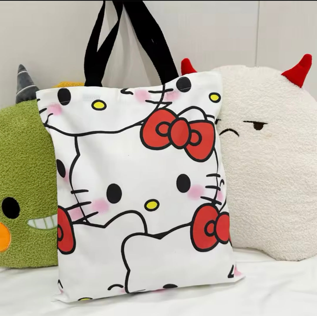 Hello Kitty Canvas Tote Bag - TB0009 - CuteCraftsWorld