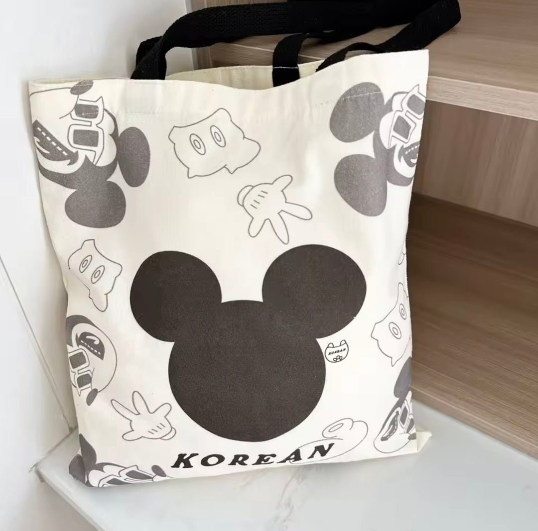 Mickey Mouse & Minnie Mouse Canvas Tote Bag - TB0010 - CuteCraftsWorld