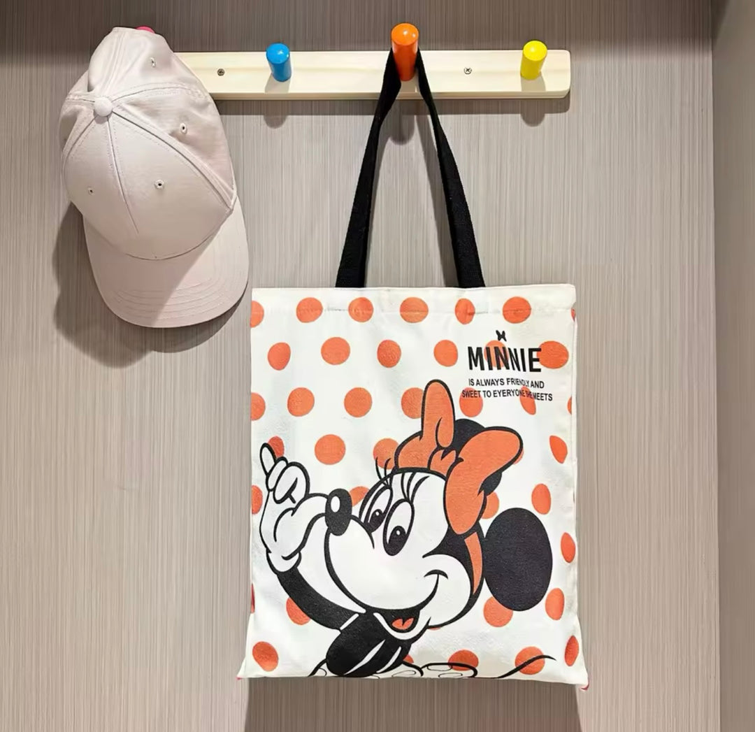 Mickey Mouse & Minnie Mouse Canvas Tote Bag - TB0010 - CuteCraftsWorld