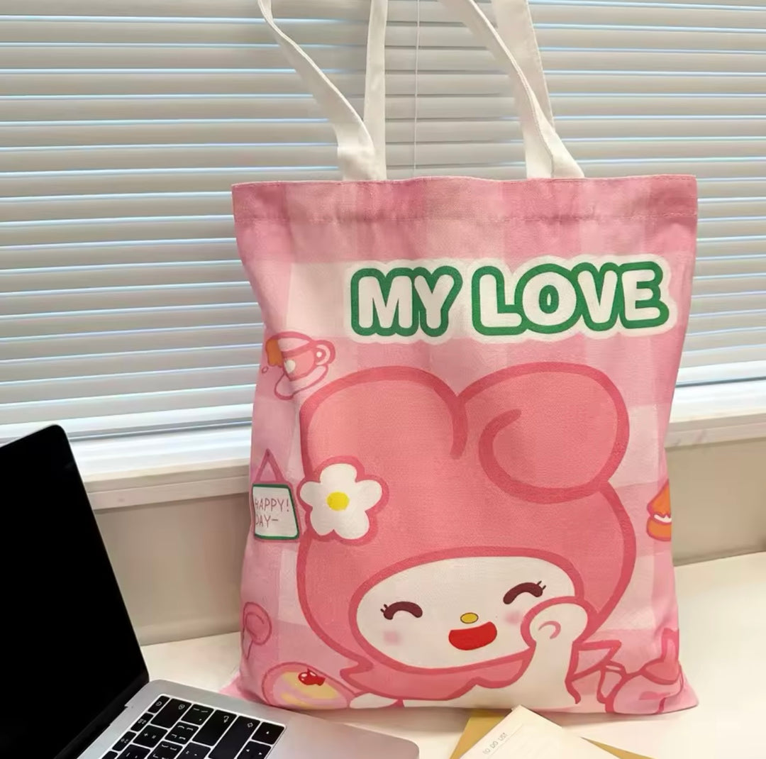 Kawaii Sanrio Canvas Tote Bag - TB0011 - CuteCraftsWorld