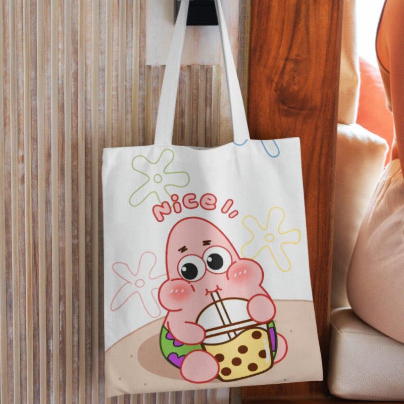 Spongebob Canvas Tote Bag - TB0015 - CuteCraftsWorld