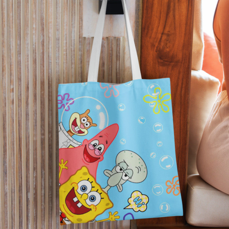 Spongebob Canvas Tote Bag - TB0015 - CuteCraftsWorld