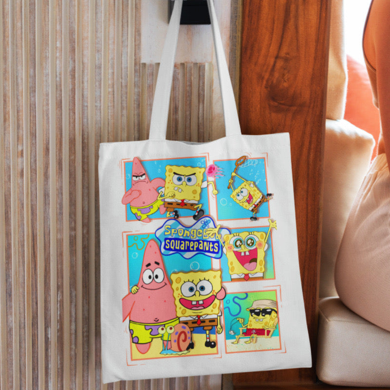 Spongebob Canvas Tote Bag - TB0015 - CuteCraftsWorld