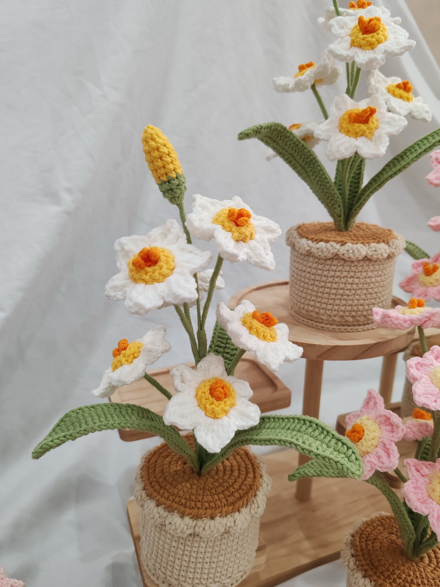 Narcissus Crochet Potted Flowers - PP0002