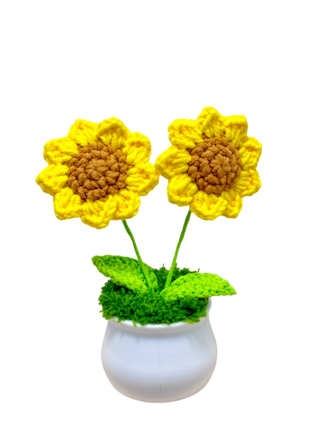 Crochet Sunflower Potted Flowers - PB0010 - CuteCraftsWorld