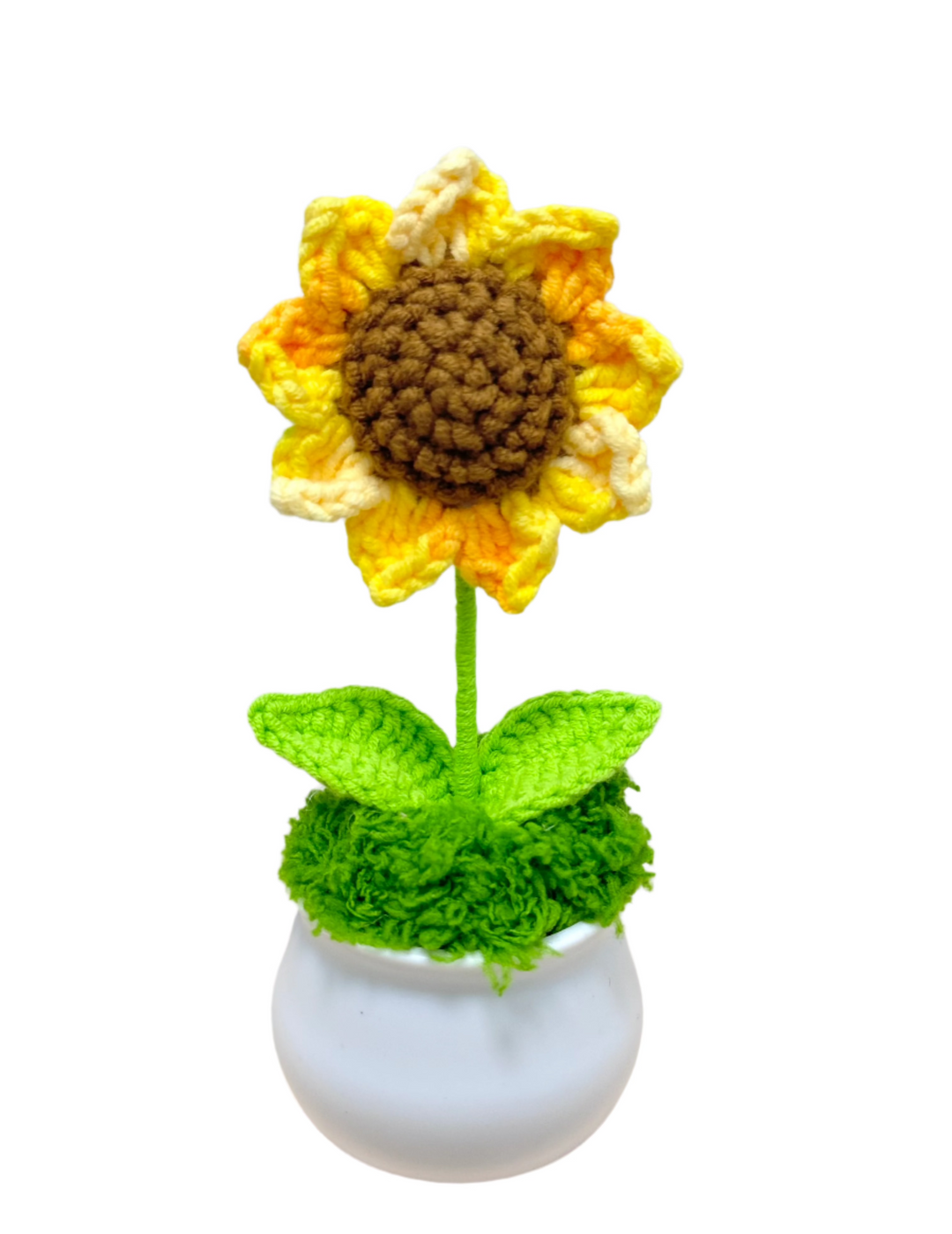 Crochet Sunflower Potted Flowers - PB0010 - CuteCraftsWorld