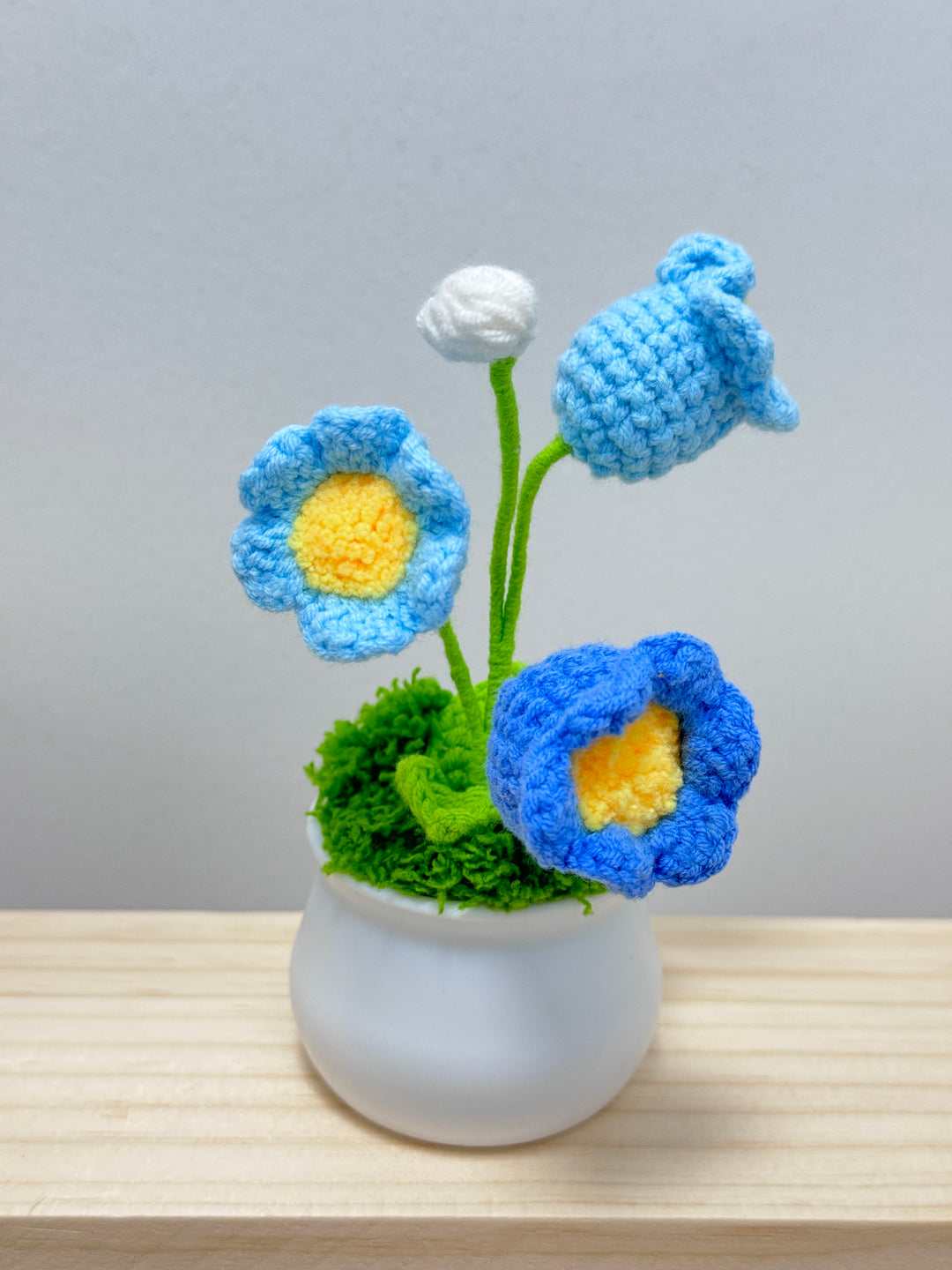 Crochet Lily Of The Valley Potted Flowers - PP0014 - CuteCraftsWorld