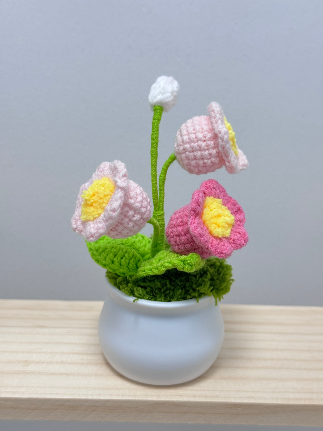 Crochet Lily Of The Valley Potted Flowers - PP0014 - CuteCraftsWorld