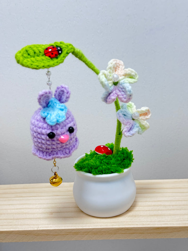 Handmade Animal Crochet Potted Flowers - PP0019 - CuteCraftsWorld